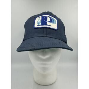 Vtg Crowell Trucker Hat Patch Cap Snapback Natural Gas USA Made Blue